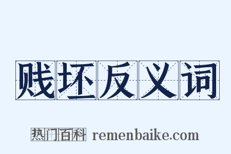 贱坯反义词是什么意思的图片